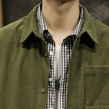Casual Corduroy Work Shirt A1077