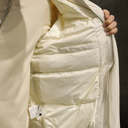 Baseball Collar White Duck Down Jacket A1143
