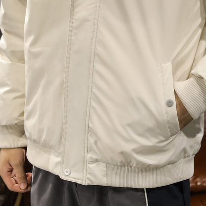 Baseball Collar White Duck Down Jacket A1143
