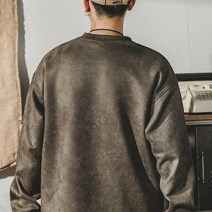 Padded Sweater Men's Suede A0646