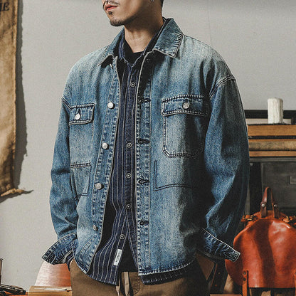 Long-sleeved Denim Jacket A0095