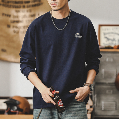 Mountain Print Men's Tops A0912