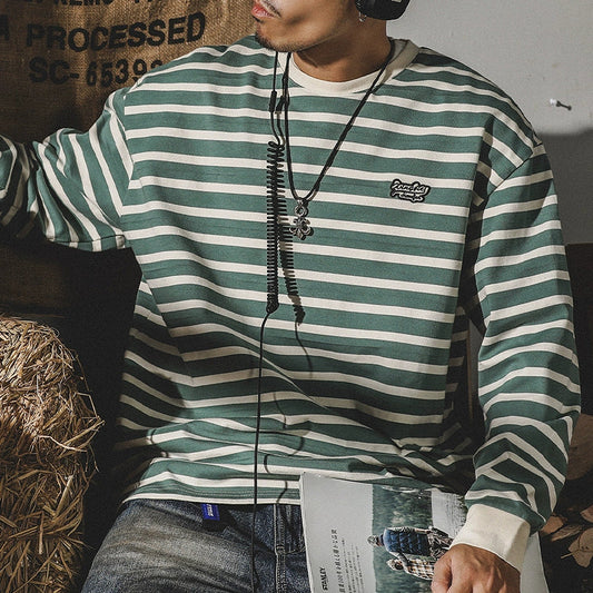 Cotton Men's Long-sleeved T-shirt A0345