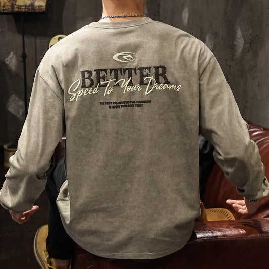 Printed Long-sleeved T-shirt A1042