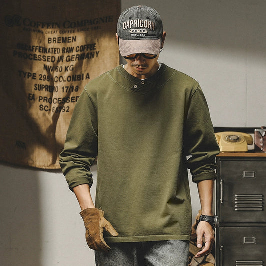 Combed Cotton T-shirt Long-sleeved A0357