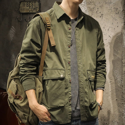 Multi Pocket Work Shirt Jacket A1053