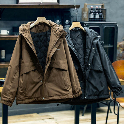 Hooded Loose  thickened Casual Jacket A0658