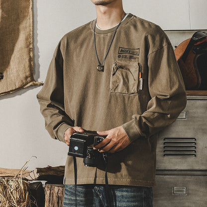 Long-sleeved T-shirt Men's Cotton A0344
