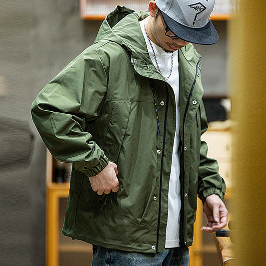 Loose Windproof Hooded Jacket A0433