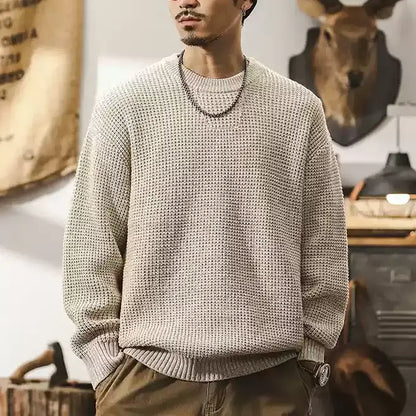 Retro Distressed Sweater A1164