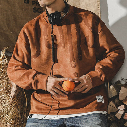Padded Sweater Men's Suede A0646