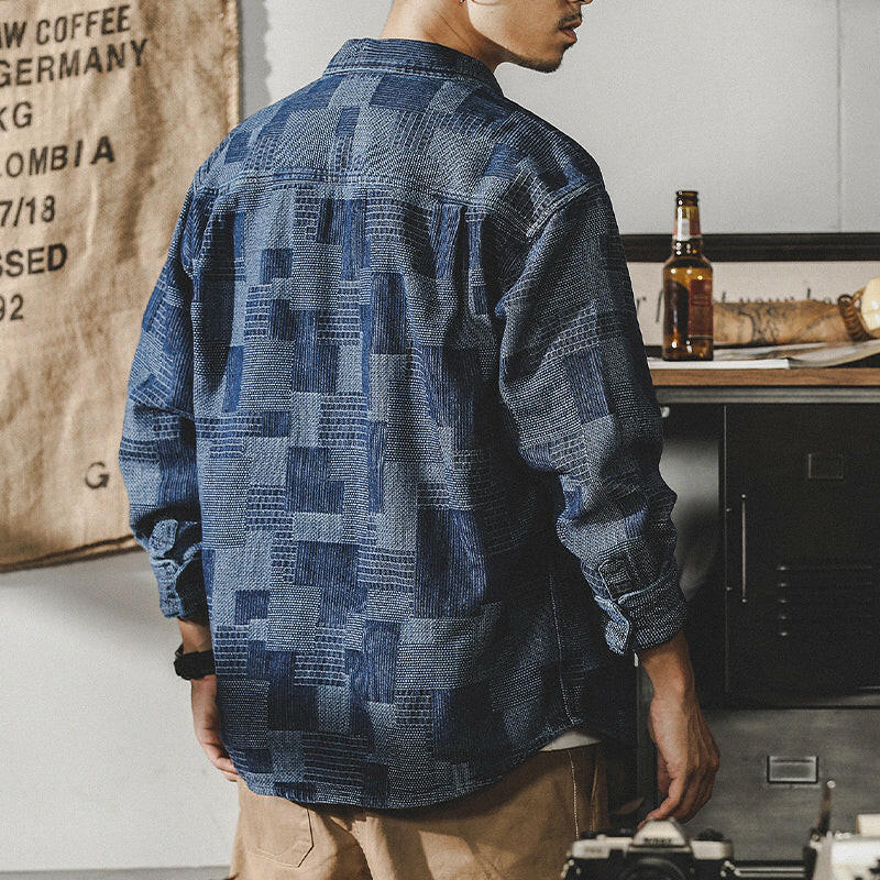 Long-sleeved Plaid Retro Shirt P0087.