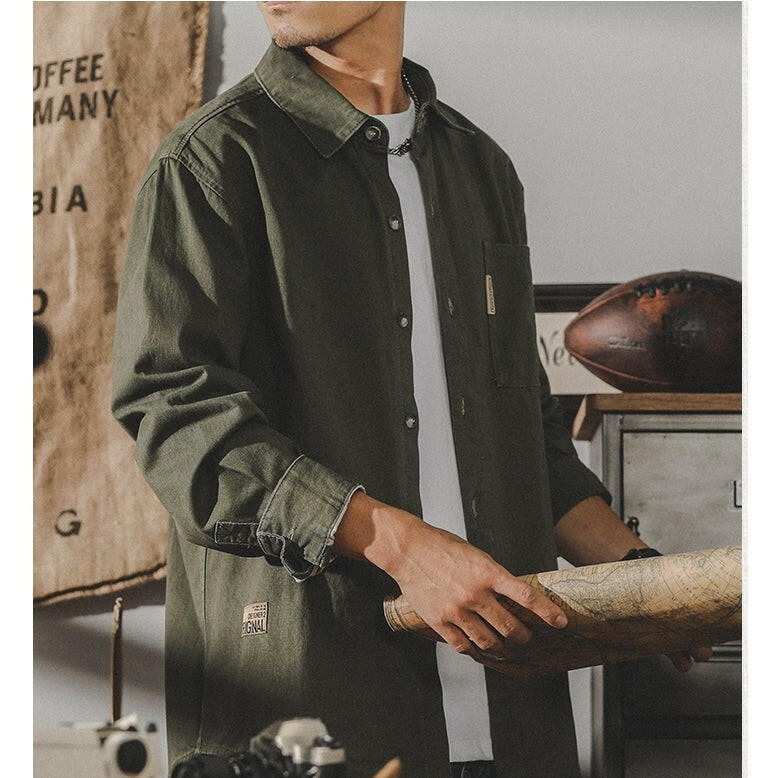 Long-sleeved Cotton Shirt P0080.