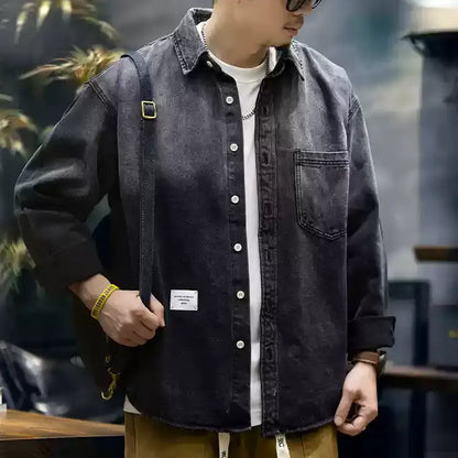 Washed Gradient Denim Shirt A1135