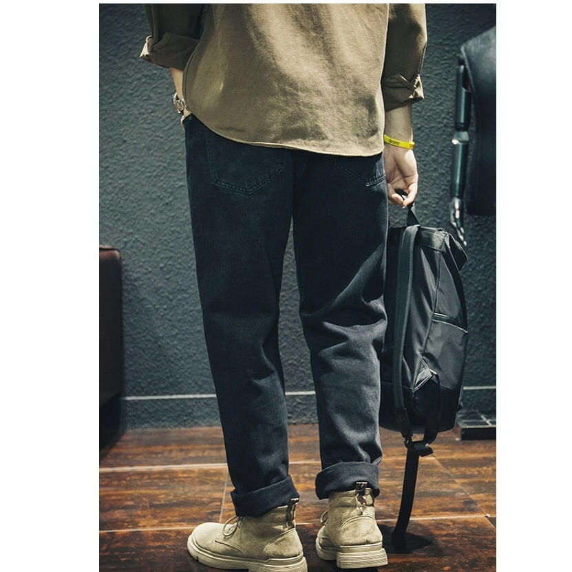 Black Straight Jeans P0012.