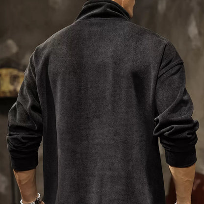 Half-zip Stand-up Collar Pullover A1060