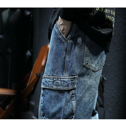 Multi-pocket Loose Men's Pants P0037.
