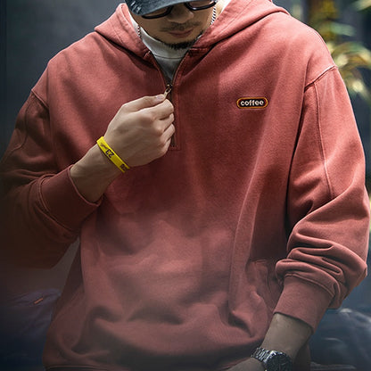 Half Zipper Sweatshirt Hooded A1046