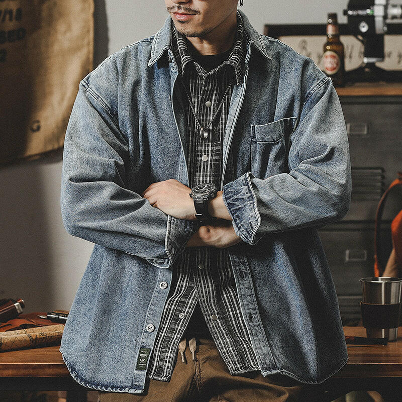 Retro Denim Men's Jacket P0071.