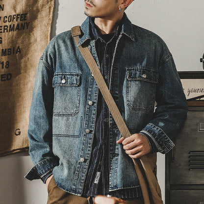 Long-sleeved Denim Jacket A0095