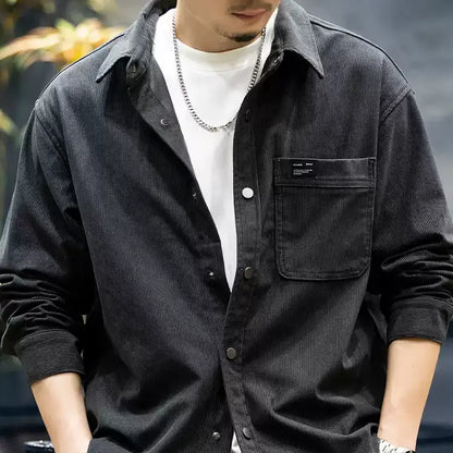 Corduroy Shirt Casual Jacket A1049