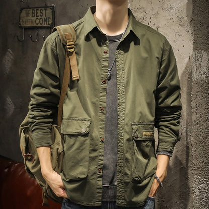 Multi Pocket Work Shirt Jacket A1053