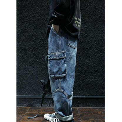 Multi-pocket Loose Men's Pants P0037.