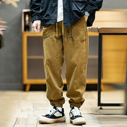 Cotton Drawstring Loose Casual Pants A0521