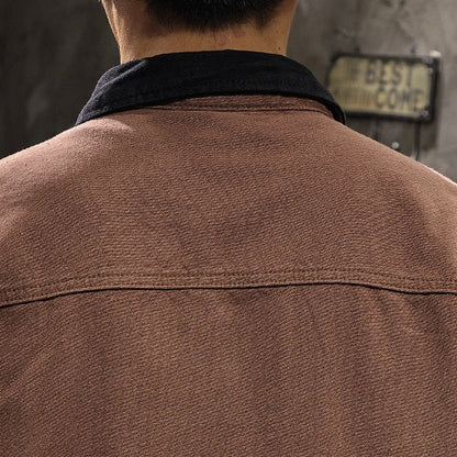 Splice Lapel Denim Shirt Jacket  A1056