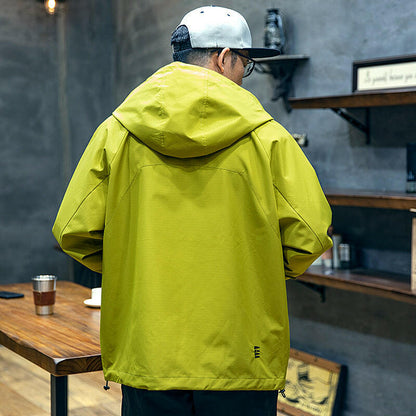 Punching Loose Windproof Hooded Functional Jacket A0408