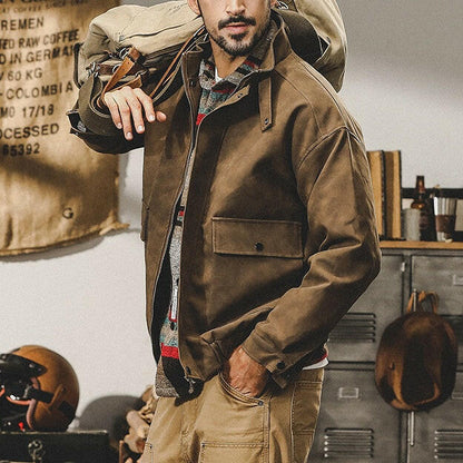 Classic Retro Biker Leather Jacket A0642