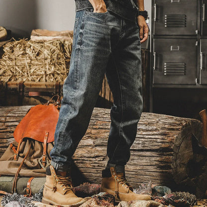 Paris Button Classic Vintage Jeans Men A0719