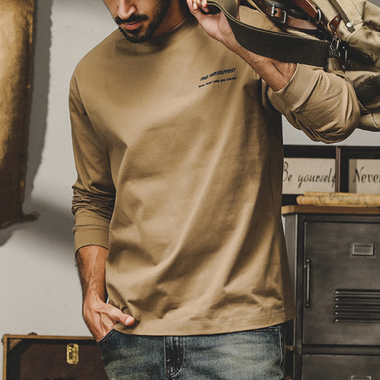 America T-shirt Men's Long-sleeved A0848
