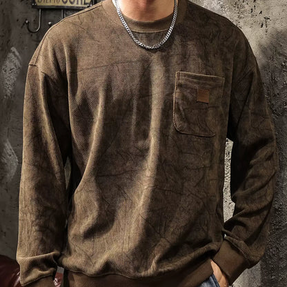 Round Neck Pullover Sweatshirt A1058