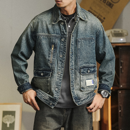 Stonewashed Vintage Denim Jacket A0817