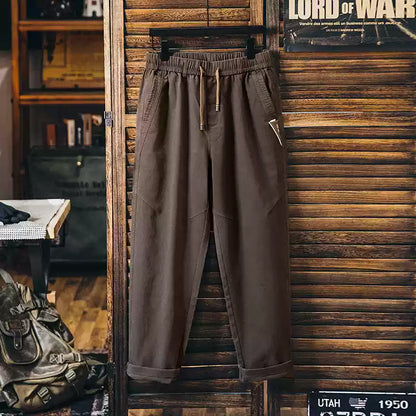 Loose Tapered Straight Casual Pants A1173