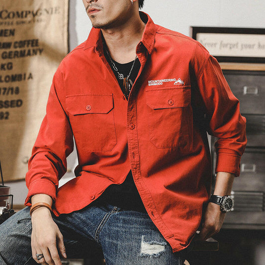 Tooling Casual Back Print Shirt A0123
