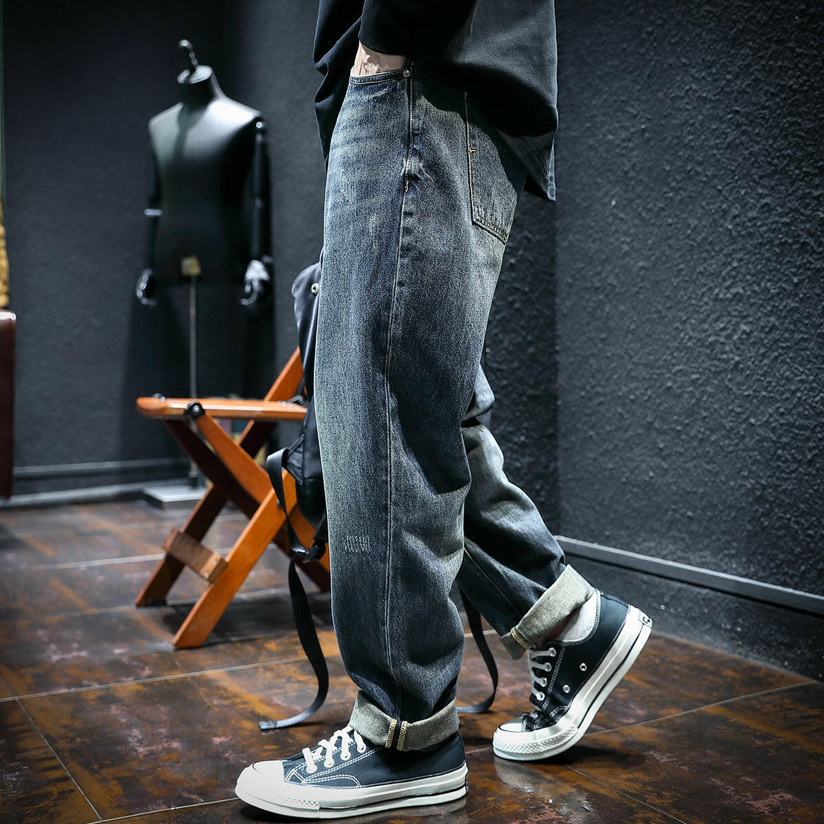 Retro Straight Jeans P0043.