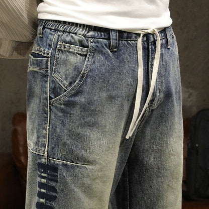 Oversize Denim Trousers Straight Casual A1013