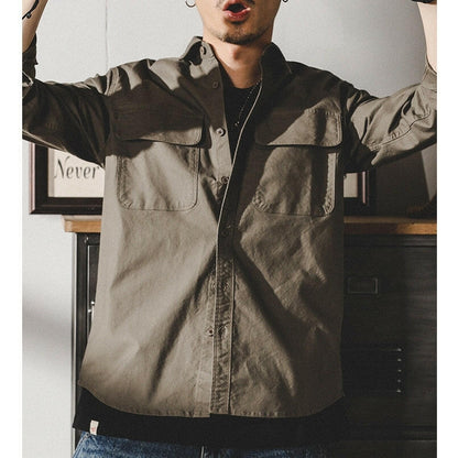 Chest Pockets Long-sleeved Shirt P0079.