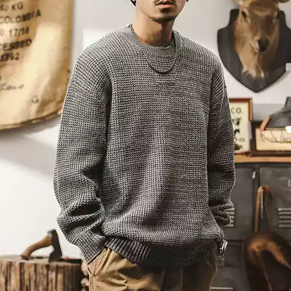 Retro Distressed Sweater A1164