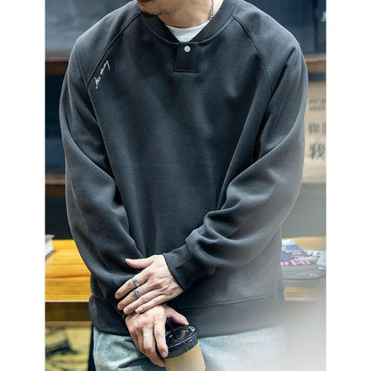 Heavyweight Collar Long-Sleeved T-shirt A0402