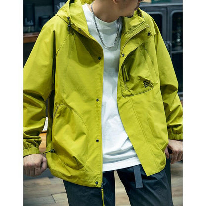 Punching Loose Windproof Hooded Functional Jacket A0408
