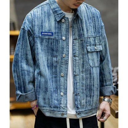 Cotton Denim Loose Big Size Jacket A0421
