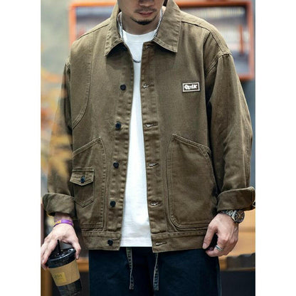 Cotton Lose Big Size Lapel Casual Jacket A0427