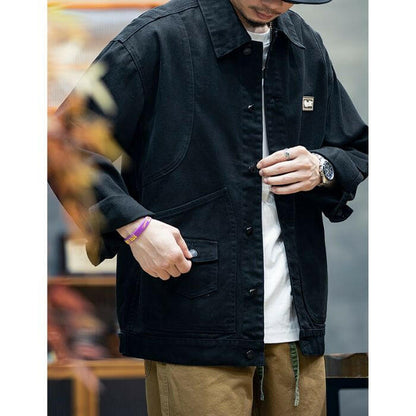 Cotton Lose Big Size Lapel Casual Jacket A0427