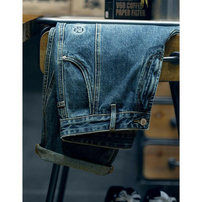 Embroidery Straight Jeans Loose Cotton Pants A0447