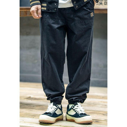 Loose Cotton Casual Drawstring Leg Pants A0487