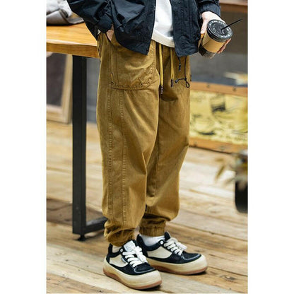 Cotton Drawstring Loose Casual Pants A0521